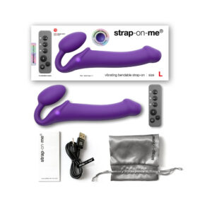 Strap On Me Vibrating Bendable Strapless Strap On Large - Purple — Power Play Studio