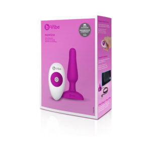 b-Vibe Novice Rechargeable Remote-Controlled Vibrating Silicone Anal Plug Fuchsia — Power Play Studio