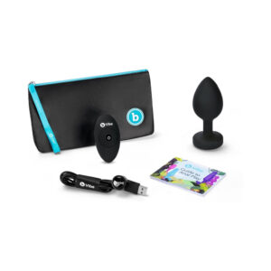 b-Vibe Vibrating Jewel Rechargeable Remote-Controlled Anal Plug with Gem Base Black Diamond XX-Large — Power Play Studio
