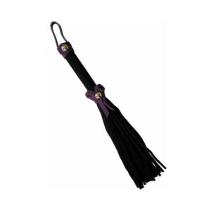 Love Knot Mini Flogger Black with Purple Bow — Power Play Studio