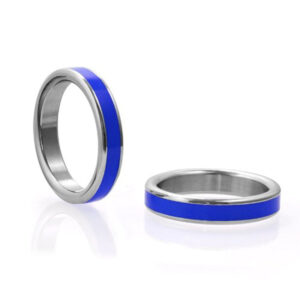 M2M Stainless C-Ring w/Blue Band & Bag 1.875in — Power Play Studio
