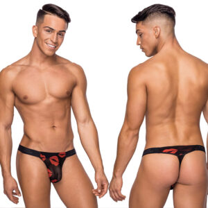 Male Power Kiss Me Micro Thong V Sheer Lips — Power Play Studio