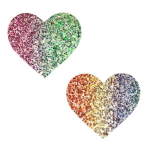 Neva Nude Pasty Heart Glitter Multicolor — Power Play Studio