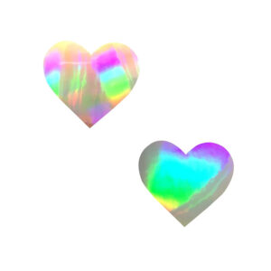 Neva Nude Pasty I Heart U Holographic Set of 6 — Power Play Studio