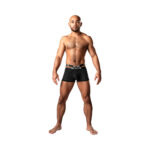 Male Power Infinite Comfort Amplifying Strappy Pouch Short Black — Power Play Studio - Power Play Studio, LLC