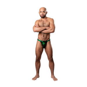 Male Power Hazy Dayz Micro Thong Pot Leaf — Power Play Studio