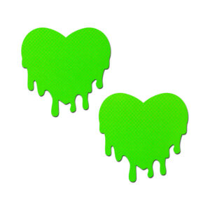 Pastease Neon Green Melty Heart Nipple Pasties — Power Play Studio
