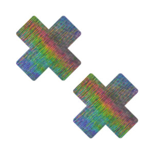 Neva Nude Naughty Nebula Super Holographic X Nipple Pasties — Power Play Studio