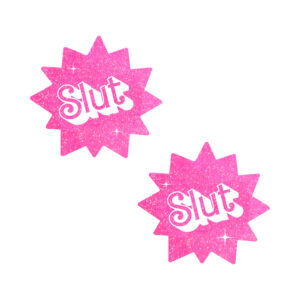 Neva Nude Barbie Babe Sassy Slut UV Pink Glitter Nipple Pasties — Power Play Studio