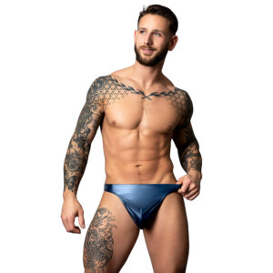 Male Power Liquid Onyx 2.0 Thong Blue — Power Play Studio