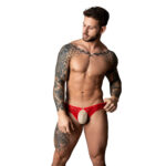 Male Power The Ultimate Duo CRC Open Ring Thong & Cobalt Cock Ring Red — Power Play Studio