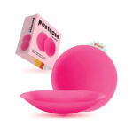 Pastease Halos Reusable Sticky Adhesive Silicone Nipple Cover Neon Pink Glow-in-the-Dark Large D+ Cup — Power Play Studio