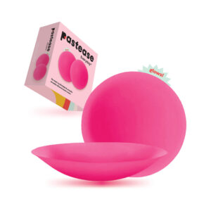 Pastease Halos Reusable Sticky Adhesive Silicone Nipple Cover Neon Pink Glow-in-the-Dark Large D+ Cup — Power Play Studio