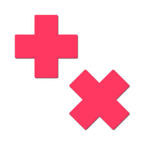 Pastease X: Glow-in-the-Dark Neon Cross Pasties Nipple Covers — Power Play Studio
