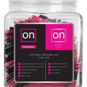ON for Her Arousal Gel Single Use Ampule Tub - Original & Ice Tub of 75 — Power Play Studio