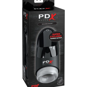 PDX Elite Hydrogasm Vibrating Stroker - Frosted/Black — Power Play Studio