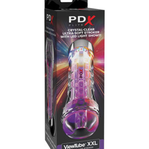 PDX Elite ViewTube XXL See-Thru EZ-Grip LED Stroker - Clear — Power Play Studio