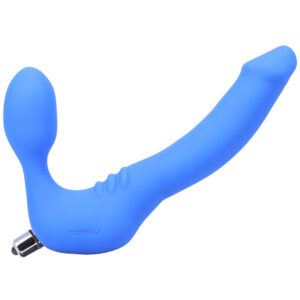 Tantus Strapless Slim Vibrating Strap-On Dildo Azure — Power Play Studio
