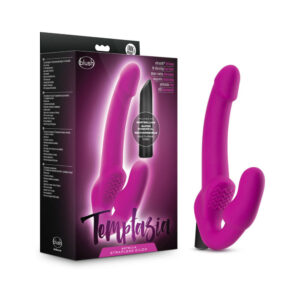 Temptasia Estella 9.5 in. Silicone Strapless Strap-On Dildo with Bullet Vibrator Pink — Power Play Studio