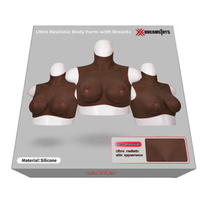XX-DREAMTOYS Ultra Realistic D Cup Breast Form Medium - Black — Power Play Studio