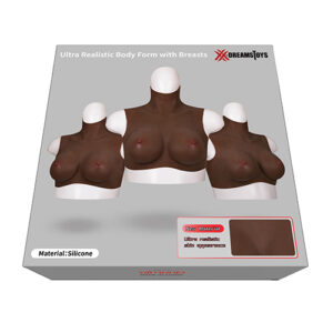 XX-DREAMTOYS Ultra Realistic E Cup Breast Form Large - Black — Power Play Studio