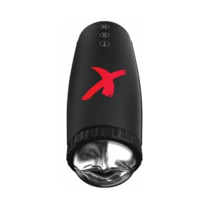 PDX Elite Moto-Bator Thrusting Suction Masturbator Clear/Black — Power Play Studio
