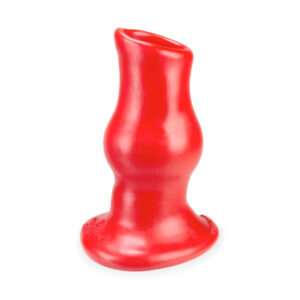 OxBalls Pig Hole Deep-2, Hollow Plug, Medium, Red — Power Play Studio