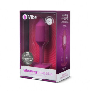 b-Vibe Vibrating Snug Plug 2 Rechargeable Weighted Silicone Anal Plug Rose — Power Play Studio