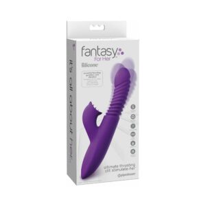 Fantasy For Her Rechargeable Silicone Ultimate Thrusting Clit Stimulate-Her Purple — Power Play Studio