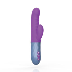 FemmeFunn Essenza Rechargeable Silicone Dual Stimulation Thrusting Vibrator Purple — Power Play Studio