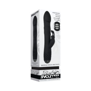 Evolved Bodacious Bunny Rechargeable Silicone Rabbit Vibrator Black — Power Play Studio