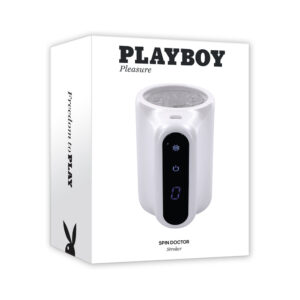 Playboy Spin Doctor Rechargeable Spinning Stroker TPE Sleeve White — Power Play Studio
