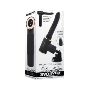 Evolved Too Hot To Handle Rechargeable Silicone Thrusting Sex Machine Black — Power Play Studio