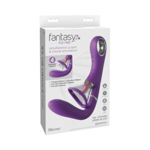 Fantasy For Her Her Ultimate Pleasure Pro Rechargeable Silicone Flicking Suction Dual Stimulator — Power Play Studio