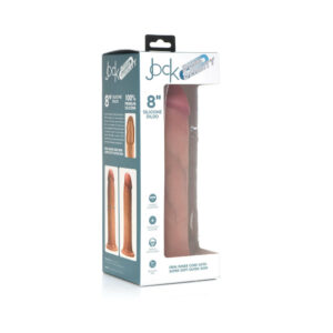 Curve Toys Jock Dual Density 8 in. Silicone Dildo with Suction Cup Light — Power Play Studio - Power Play Studio, LLC