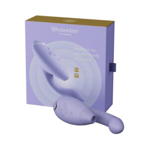 Womanizer Duo 2 Rechargeable Dual Stimulation Pleasure Air and G-Spot Vibrator Lilac — Power Play Studio