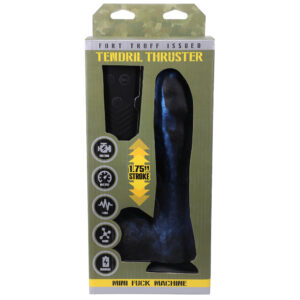 Fort Troff Tendril Thruster Mini Fuck Machine Rechargeable Remote-Controlled Silicone 8.5 in. Thrusting Dildo Blue/Black — Power Play Studio
