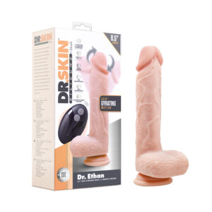 Dr. Skin Silicone Dr. Ethan 8.5 in. Gyrating Dildo with Remote Control Beige — Power Play - Power Play Studio, LLC