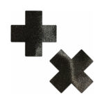 Pastease Everyday Reusable Crosses Pasties Black — Power Play Studio