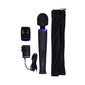 Merci Rechargeable Power Wand Ultra-Powerful Silicone Wand Massager Black Violet — Power Play Studio