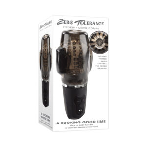 Zero Tolerance A Sucking Good Time Rechargeable Vibrating Stroker Black Smoke — Power Play Studio