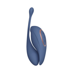 Twitch 2 Rechargeable Suction and Flapping Vibrator with Remote Control Vibrating Egg Blue/Grey — Power Play Studio