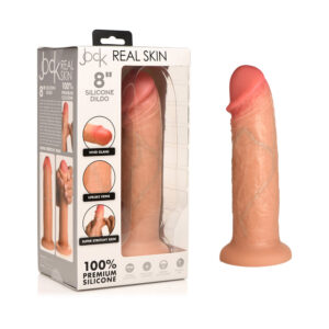 Jock Real Skin Silicone Dildo 8 in. Light — Power Play Studio