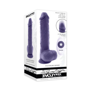 Evolved Pleasure Rider Rechargeable Dildo with Remote Silicone Purple — Power Play Studio