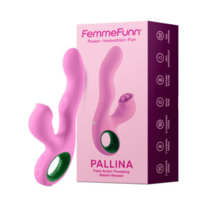 FemmeFunn Pallina Triple Action Thumping Rabbit Vibrator Pink — Power Play Studio