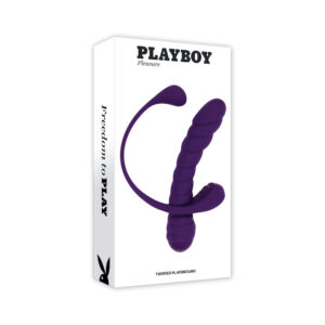 Playboy Twisted Playground Rechargeable Triple Stimulator Vibe Silicone Purple Acai — Power Play Studio