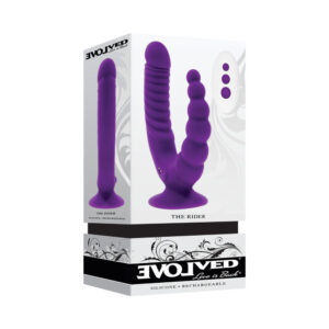 Evolved The Rider Rechargeable Double Vibrator Silicone Purple — Power Play Studio