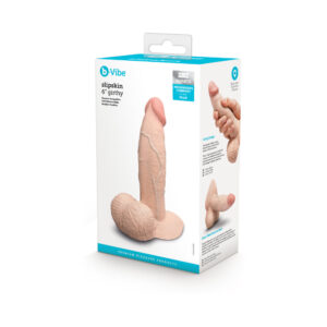 b-Vibe Slipskin Realistic Silicone Dildo 6 in. Girthy Cream — Power Play Studio