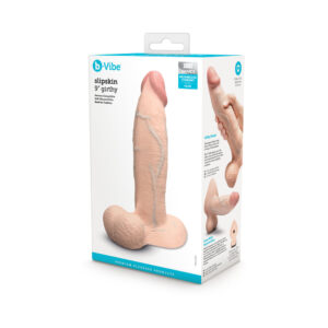 b-Vibe Slipskin Realistic Silicone Dildo 9 in. Girthy Cream — Power Play Studio