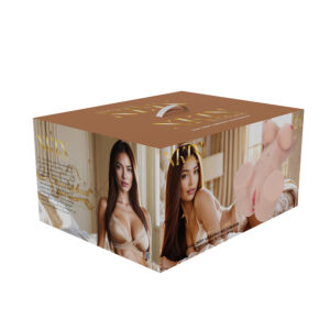 Xkin Bodyforms Aveline Luxe Dual Entry Vibrating Masturbator Beige — Power Play Studio